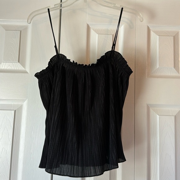 NWT Madewell Texture & Thread Micropleat Tank Top in Black sz medium - Picture 6 of 13